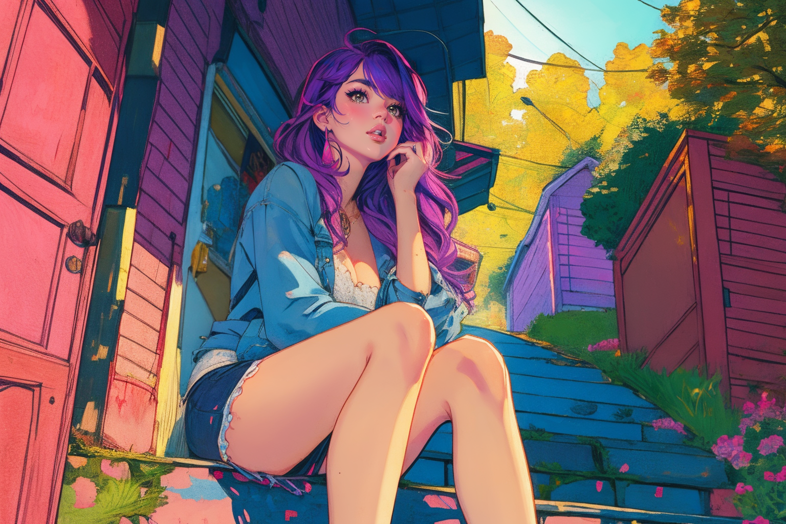 00507-3050511548-_lora_detail_slider_v4_1_ 1girl, sitting, street, c0m1cstyl3  _lora_c0m1cstyl3_1_.png